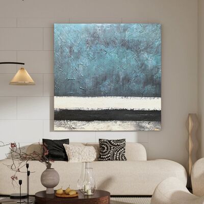 Bold Color Abstract Hand Painted Oil Painting Oversized Art