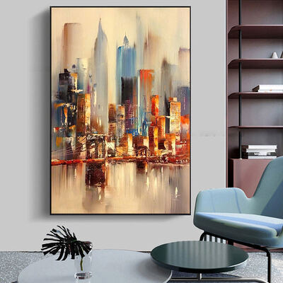 Modern Abstract Hand Painted Oil Painting on Canvas - Customized Size Wall Art with Eco-friendly Acrylics