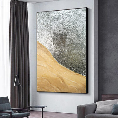 MJSP Luxury Modern Hand Painted Oil Painting with 3D Relief Matte Texture Abstract Landscape Canvas Wall Art Customizable Size