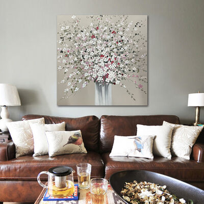 Modern Abstract 3D Relief Texture Hand Painted Oil Painting with Hand Applied Gold Leaf Customized Size Canvas Wall Art